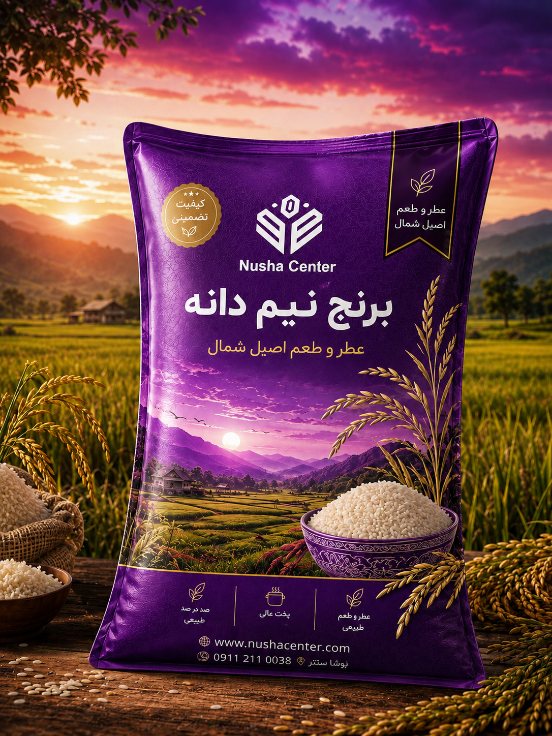 برنج نیم دانه ۱۰ کیلوگرم